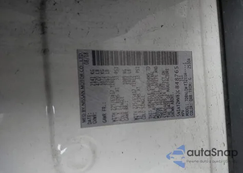 2018 Nissan Rogue Sv z USA, uszkodzony, nr VIN 5N1AT2MV8JC848765